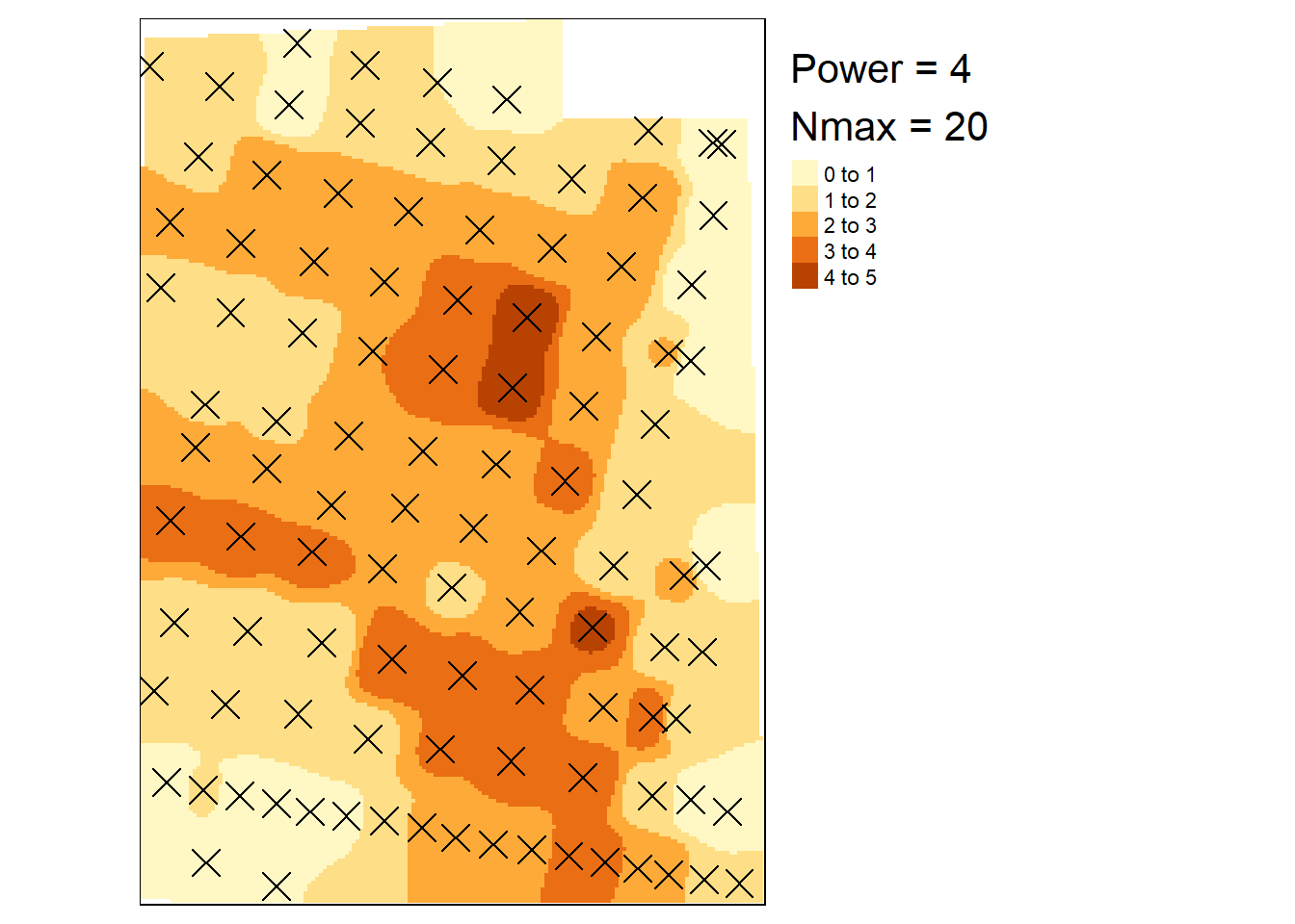 IDW with slightly higher nmax and higher power.