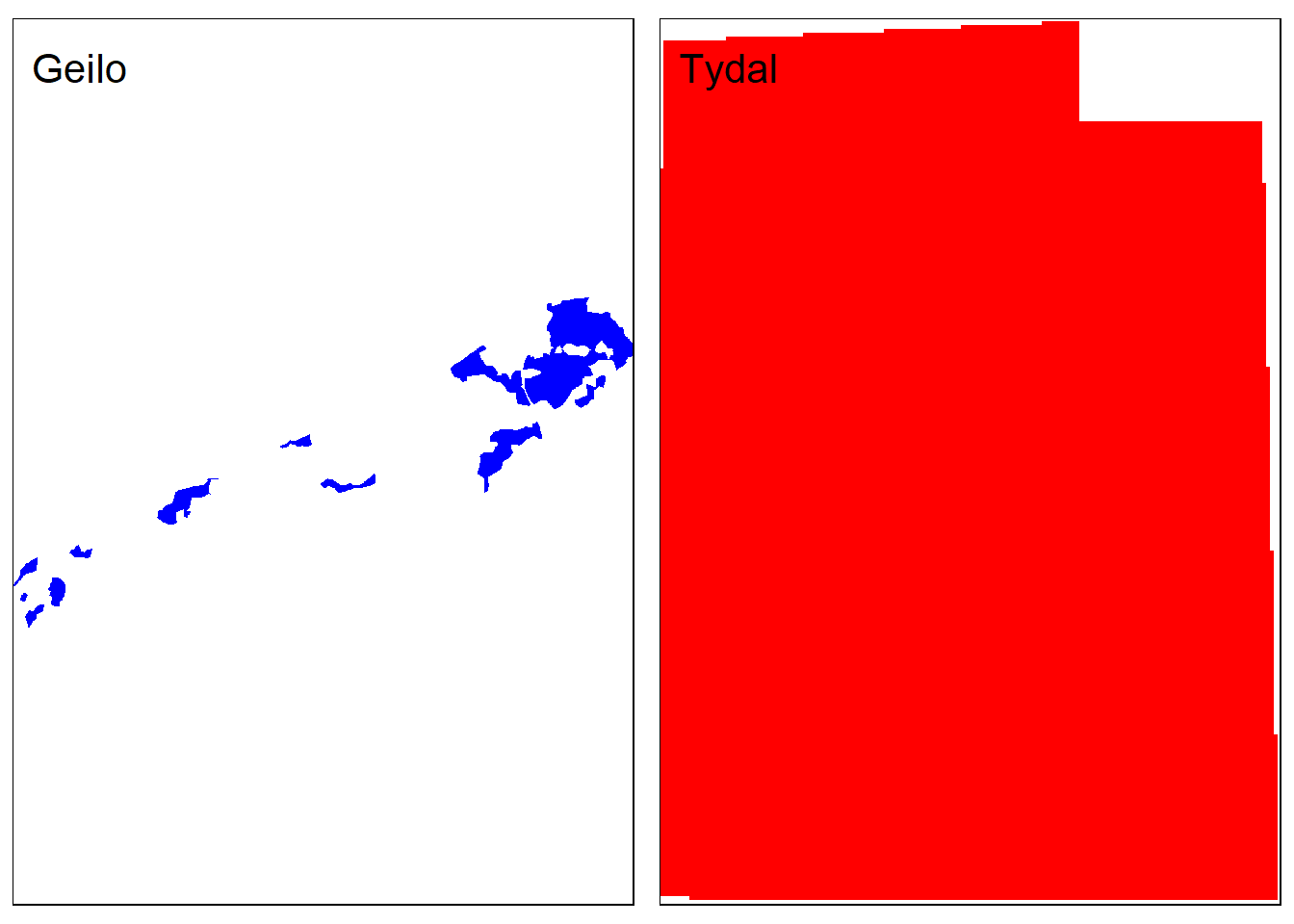 Preview of the cropped raster grids.
